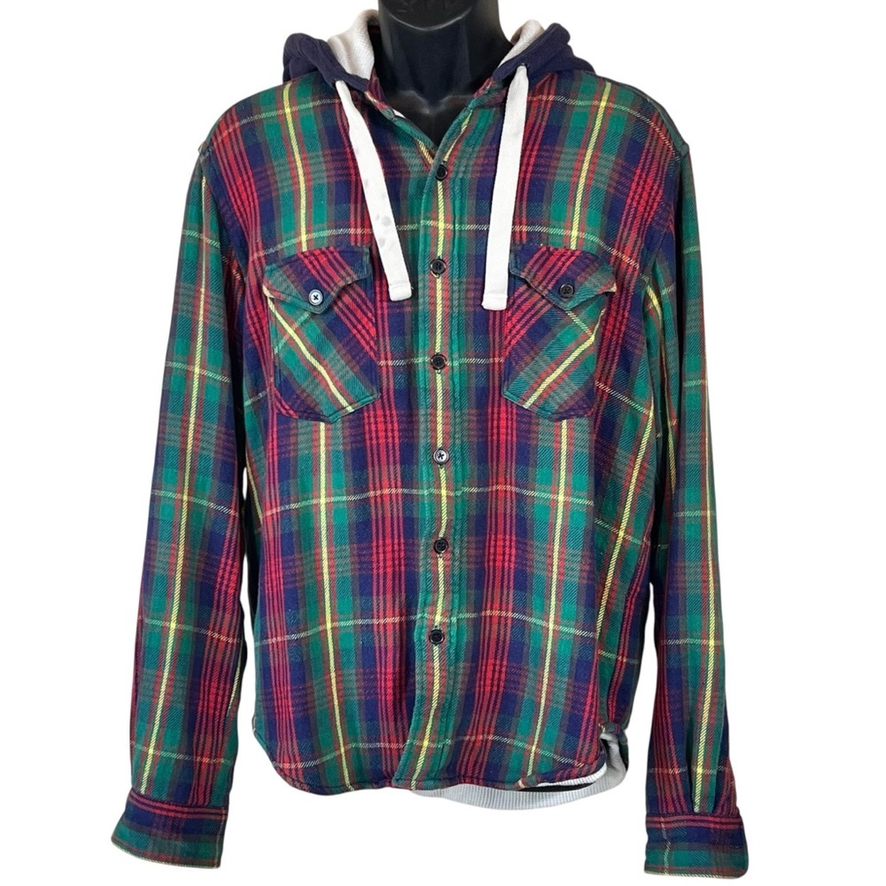 Ralph Lauren campus classics vintage flannel hooded thermal lined rugby shacket